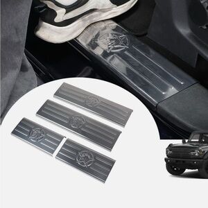 4x For Bronco 4Dr 2021+ Door Sill Plate Protector Step Sticker Accessory Custom